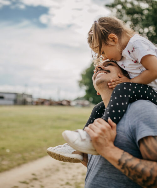 Father and daughter spend quality time together