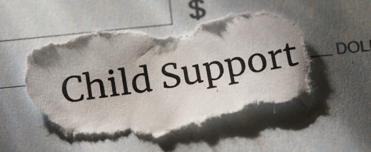 Child Support written on a page