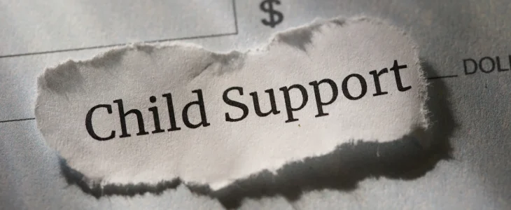 Child Support written on a page